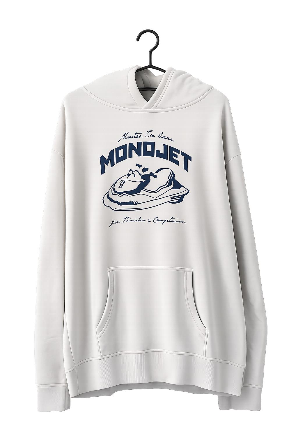 Sudadera Blanca Logos Azul